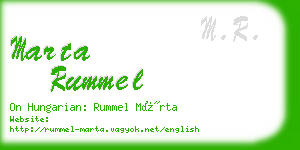 marta rummel business card
